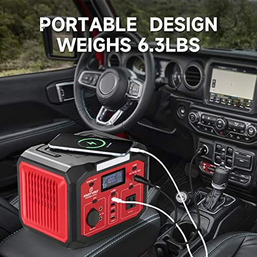 Portable power station in car charging devices